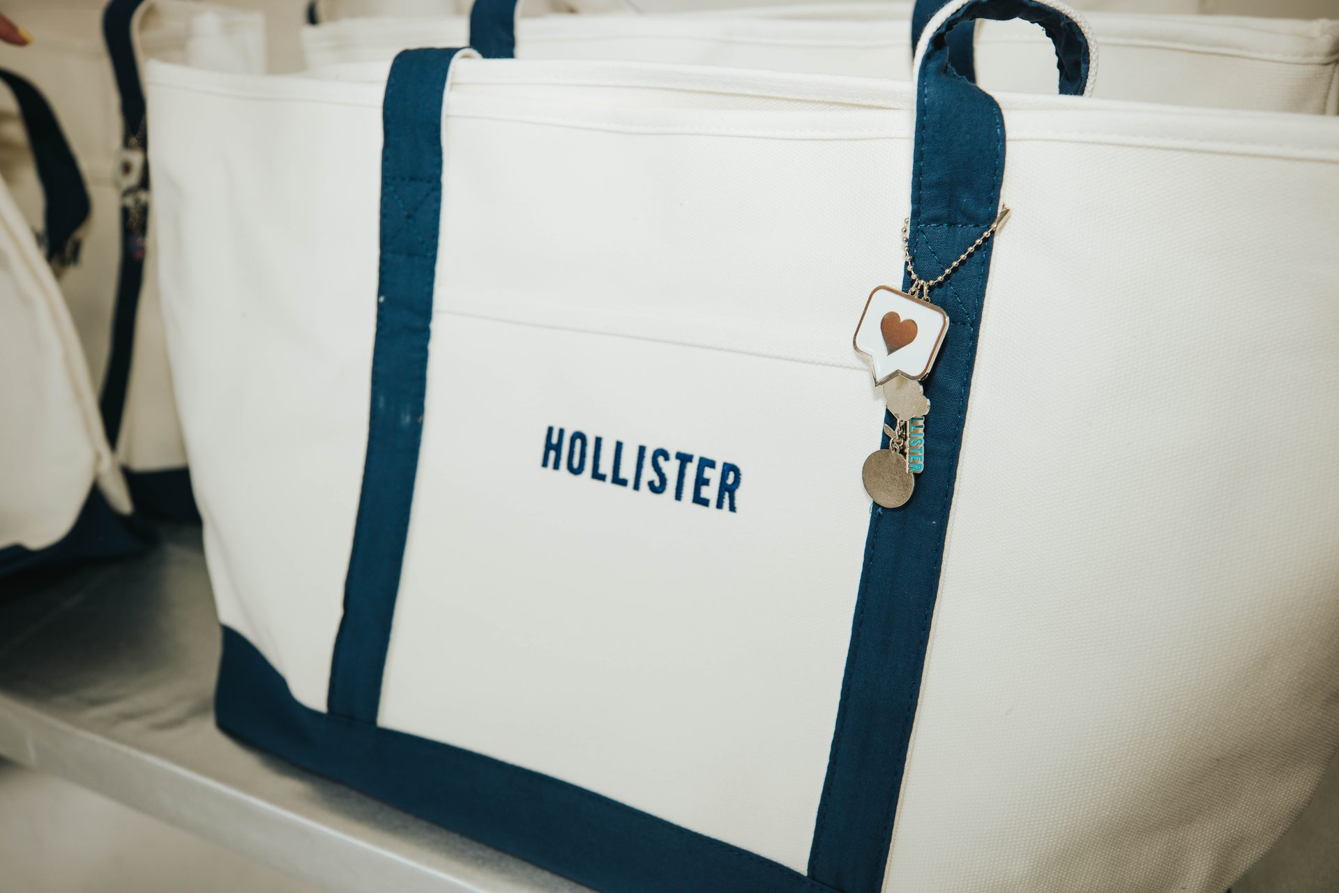 Hollister branded merchandise product photography